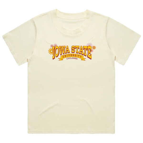 Uscape Women's Iowa State Flower Power Butter Oversized T-Shirt